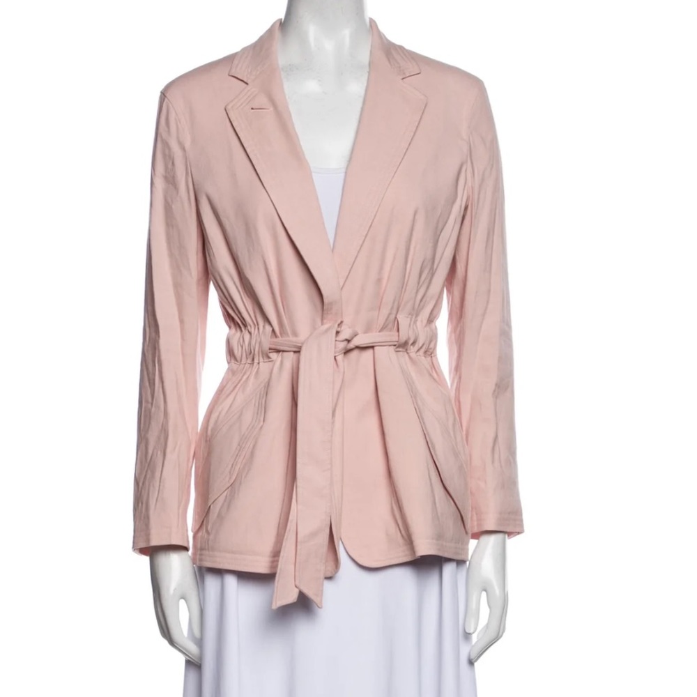 Rag & Bone S Linen Blazer Short Trench Coat Pastel Pink Easter Spring Jacket